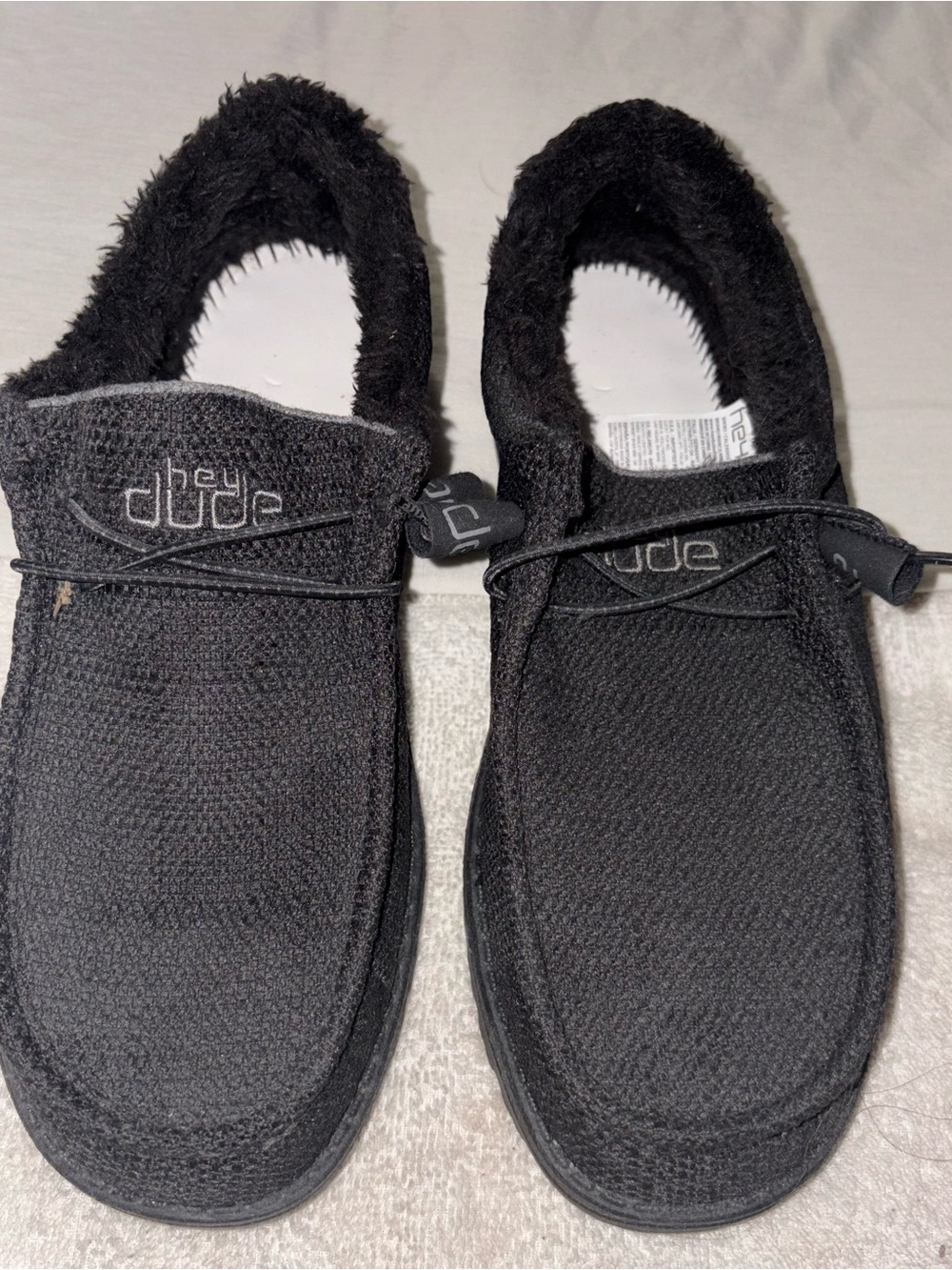 Hey Dude Black Men’s Slip-On Knit Loafers